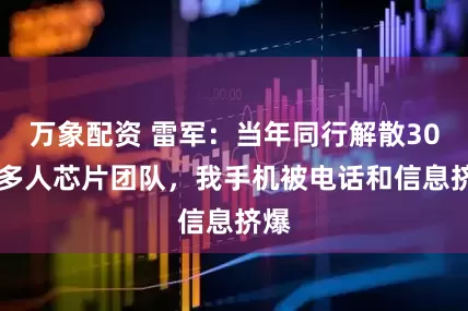 万象配资 雷军：当年同行解散3000多人芯片团队，我手机被电话和信息挤爆